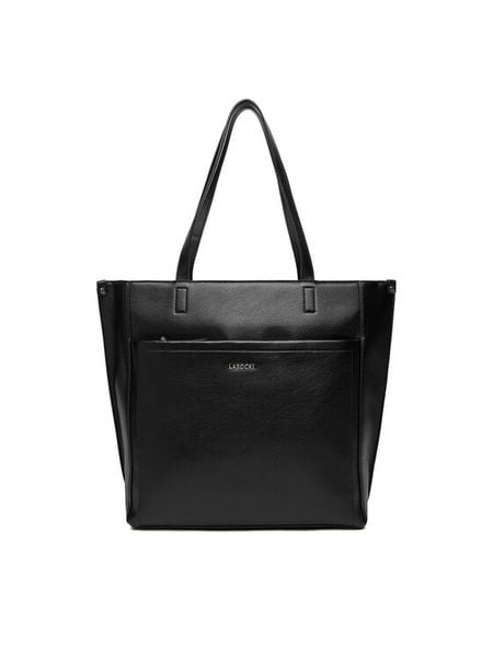 Lasocki Torebka C-LSK-L-001-08 Czarny. Czarne shopper bag Lasocki, bez wzorów, z materiału, bez dodatków. Za 189.99 zł.