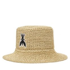 Kapelusz Patrizia Pepe. Brązowe kapelusze Patrizia Pepe, bez wzorów. Za 659.99 zł.