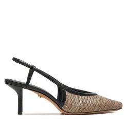 Sandały Max Mara. Brązowe sandały Max Mara, bez wzorów, bez obcasa, na szpilce, bez zapięcia. Za 2,969.00 zł.