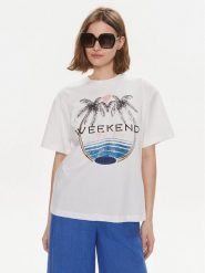 Weekend Max Mara T-Shirt Viterbo 2415971032 Biały Loose Fit. Białe t-shirty Weekend Max Mara, m, bez wzorów, z bawełny, bez kołnierzyka, bez ramiączek. Za 239.99 zł.