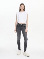 LTB Dżinsy "Molly" - Skinny fit - w kolorze szarym rozmiar: W31/L28. Szare jeansy LTB, l, z aplikacjami, ze skóry, klasyczne, z podwyższonym stanem. Za 101.95 zł.
