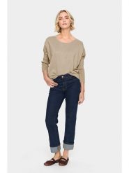 SAINT TROPEZ Sweter w kolorze beżowym rozmiar: XL. Brązowe swetry Saint Tropez, xl, bez wzorów, bez ramiączek. Za 69.99 zł.
