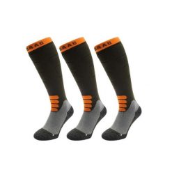 Skarpety narciarskie - wełna merino Pro - 3 pary - oliwkowo-zielone. Zielone skarpetki POEDERBAAS, bez wzorów, z wełny. W wyprzedaży za 329.62 zł.