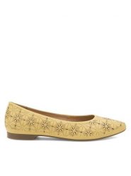 Lasocki Baleriny RST-KAJA-27 Żółty. Żółte baleriny Lasocki, bez wzorów, ze skóry, bez obcasa, bez zapięcia. Za 169.99 zł.