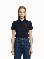 Damska koszulka polo Le Coq Sportif L'amour Du Sport. Niebieskie t-shirty sportowe Le Coq Sportif, l, bez wzorów, z materiału, bez ramiączek. Za 362.00 zł.