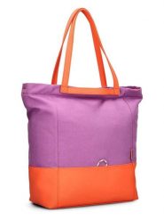 Zwei Shopper bag "Fiorella FI200" w kolorze fioletowo-pomarańczowym - 44 x 38 x 19 cm rozmiar: onesize. Pomarańczowe shopper bag Zwei, bez wzorów, z materiału, na ramię, bez dodatków. Za 203.45 zł.