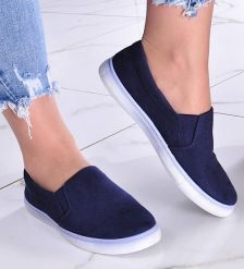 Wsuwane granatowe trampki damskie Slip On /D8-2 11522 T191/ 37. Trampki NoName, bez wzorów, bez zapięcia. Za 24.90 zł.