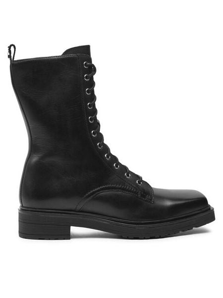 Patrizia Pepe Trzewiki 8Y0101/L078-K103 Czarny. Czarne botki Patrizia Pepe, bez wzorów, ze skóry, bez obcasa, na płaskiej podeszwie, bez zapięcia. Za 1,439.00 zł.