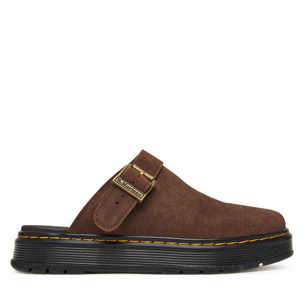 Klapki Dr. Martens. Brązowe klapki Dr Martens, bez wzorów, bez obcasa, bez zapięcia. Za 519.99 zł.