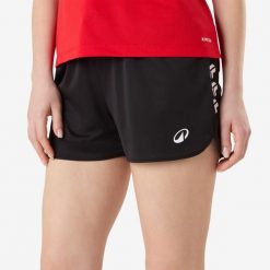 Spodenki do piłki ręcznej damskie Atorka H100. Czarne szorty KIPSTA, bez wzorów, z materiału, sportowe. Za 44.99 zł.