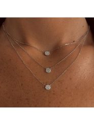 Eclat d'Argent Srebrny naszyjnik z elementami ozdobnymi - dł. 39 cm rozmiar: onesize. Szare naszyjniki Eclat d'Argent, z materiału, z cyrkonią, srebrne. Za 130.99 zł.