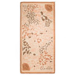 Szal damski Anekke, wykonany z lekkiego materiału tekstylnego z modnym wzorem, brązowy, 42480-062. Brązowe szaliki i kominy Anekke, z aplikacjami, eleganckie. Za 119.00 zł.