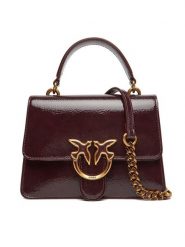 PINKO Torebka Love One Top Handle Mini Light PE 25 PLTT 100071 A1UV Bordowy. Czerwone torebki klasyczne Pinko, bez wzorów, ze skóry, bez dodatków. Za 1,759.00 zł.