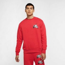 Bluza dresowa Air Jordan Jumpman Fleece. Czerwone bluzy Jordan, bez wzorów, z dresówki, sportowe, bez ramiączek, bez kaptura. Za 209.00 zł.