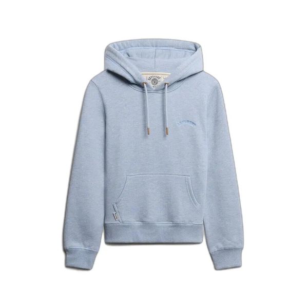 Bluza damska z kapturem Superdry Essential Logo Emb Hb. Szare bluzy Superdry, m, bez wzorów, z bawełny, eleganckie, bez ramiączek, z kapturem. Za 263.00 zł.