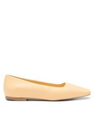 Simple Baleriny SARAGOSSA1-23SSB40 Żółty. Żółte baleriny Simple, bez wzorów, ze skóry, bez obcasa, bez zapięcia. Za 399.99 zł.