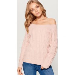 Sweter z odkrytymi ramionami - Różowy. Swetry marki DOMYOS. W wyprzedaży za 79.99 zł.