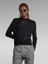 G-Star Sweter w kolorze czarnym rozmiar: XS. Czarne swetry G-Star, xs, bez wzorów, retro, bez ramiączek. Za 149.66 zł.