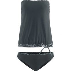 Tankini (2 części) bonprix czarny. Czarne bikini bonprix, bez wzorów. Za 89.99 zł.