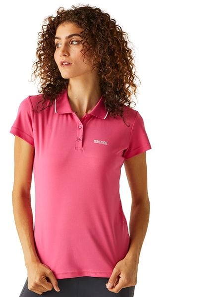 Regatta Funkcyjna koszulka polo "Maverick V" w kolorze różowym rozmiar: 44. Różowe t-shirty sportowe Regatta, bez wzorów, z materiału, bez ramiączek, outdoorowe. Za 43.78 zł.