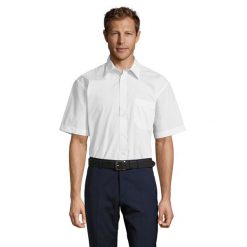 Koszula Biznesowa Bristol Plain Poplin Unisex Dla Dorosłych. Białe koszule SOL'S, m, bez wzorów, z bawełny, biznesowe, bez kołnierzyka, bez ramiączek. Za 115.99 zł.