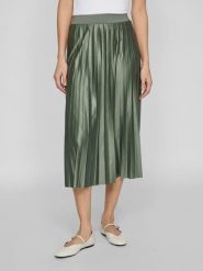 Vila Spódnica w kolorze zielonym rozmiar: XL. Zielone spódnice Vila, na co dzień, xl, bez wzorów, midi, proste. Za 113.99 zł.