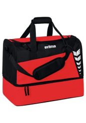 Torba sportowa z dolną przegrodą Erima Six Wings. Czarne torby sportowe Erima, bez wzorów, z materiału, na ramię. Za 109.99 zł.