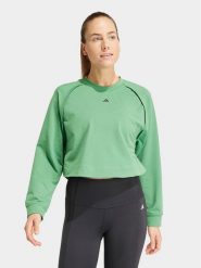 Adidas Bluza techniczna Power IT9198 Zielony Loose Fit. Zielone bluzy bez kaptura adidas, m, bez wzorów, z syntetyku, bez kaptura, na fitness i siłownię. Za 169.99 zł.