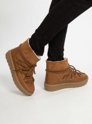 Bellucci Botki zimowe w kolorze jasnobrązowym rozmiar: 39. Brązowe botki Bellucci, bez wzorów, bez obcasa, bez zapięcia. Za 178.79 zł.