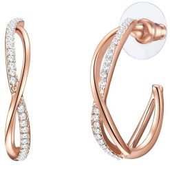 Lulu & Jane Stop metali Szkło Kolczyki 1 ct Damski. Białe kolczyki Lulu & Jane, z kryształem, pozłacane. Za 159.99 zł.