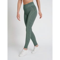 Damskie legginsy ze średnim stanem Hummel TE Christel. Szare legginsy Hummel, bez wzorów, z dzianiny, sportowe. Za 156.00 zł.