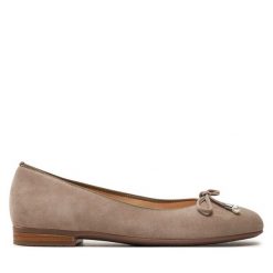 Baleriny Ara. Brązowe baleriny ara, bez wzorów, bez obcasa, bez zapięcia. Za 329.99 zł.