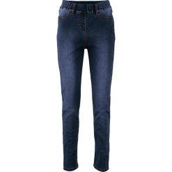 Legginsy dżinsowe power-stretch z wysoką talią bonprix ciemny denim. Legginsy marki bonprix. Za 59.99 zł.