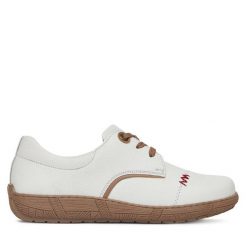 Półbuty Go Soft. Białe półbuty wsuwane GO SOFT, bez wzorów, bez obcasa, na płaskiej podeszwie. Za 219.99 zł.