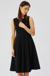Elegancka rozkloszowana sukienka koktajlowa czarna. Czarne sukienki Stylove, l, bez wzorów, eleganckie, bez kołnierzyka, bez ramiączek, rozkloszowane. Za 349.00 zł.