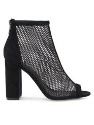 JENNY Sandały ARINA LS4937-80 Czarny. Czarne sandały Jenny, bez wzorów, z materiału, bez obcasa, na słupku, bez zapięcia. Za 149.99 zł.