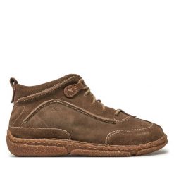 Botki Josef Seibel. Brązowe botki Josef Seibel, bez wzorów, bez obcasa, na płaskiej podeszwie, bez zapięcia. Za 319.99 zł.