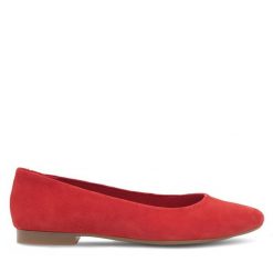 Baleriny Lasocki. Czerwone baleriny Lasocki, bez wzorów, bez obcasa, bez zapięcia. Za 139.99 zł.