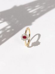 CARATELLI Złoty pierścionek "Joal" z diamentami rozmiar: 56. Czerwone pierścionki CARATELLI, z diamentem, złote. Za 1,301.95 zł.