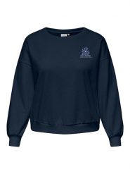 ONLY Carmakoma Bluza w kolorze granatowym rozmiar: S-42/44. Niebieskie bluzy Only Carmakoma, s, bez wzorów, bez kaptura. Za 92.21 zł.