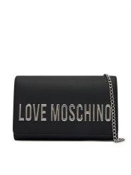 LOVE MOSCHINO Torebka JC4103PP1PKD000B Czarny. Czarne kopertówki Love Moschino, bez wzorów, ze skóry, wizytowe, bez dodatków. Za 699.99 zł.