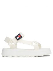 Tommy Jeans Sandały Tjw Eva Sandal EN0EN02466 Écru. Sandały Tommy Jeans, bez wzorów, z jeansu, bez obcasa, na płaskiej podeszwie, bez zapięcia. Za 229.99 zł.