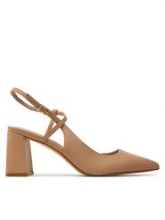 Aldo Sandały Laura 13728099 Beżowy. Brązowe sandały Aldo, bez wzorów, ze skóry, bez obcasa, na słupku, bez zapięcia. Za 419.99 zł.