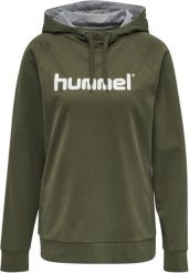 Damska bluza z kapturem Hummel Hmlgo Logo. Szare bluzy z kapturem Hummel, s, bez wzorów, z bawełny, z kapturem, do piłki ręcznej. Za 182.05 zł.