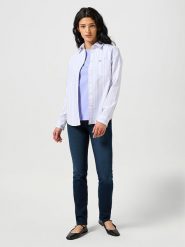 Wrangler Dżinsy - Slim fit - w kolorze granatowym rozmiar: W27/L30. Niebieskie jeansy Wrangler, l, z aplikacjami, z podwyższonym stanem. Za 145.60 zł.