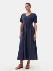 Weekend Max Mara Sukienka codzienna Brozno 2515621082 Granatowy Relaxed Fit. Niebieskie sukienki Weekend Max Mara, na co dzień, m, bez wzorów, z bawełny, bez kołnierzyka, bez ramiączek, proste. Za 1,219.00 zł.