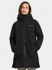 Didriksons Parka Ella Wns 2 504835 Czarny Regular Fit. Czarne płaszcze Didriksons, bez wzorów, z syntetyku, bez kaptura. Za 659.99 zł.