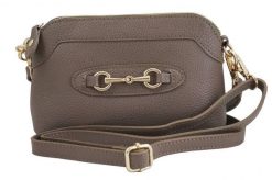 Listonoszka skórzana BARBERINI'S 967-9 c. beżowa. Brązowe shopper bag Barberinis, z aplikacjami, ze skóry, eleganckie, małe, bez dodatków. Za 189.99 zł.