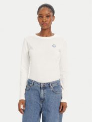 HUGO Bluzka Daliria_B 50520316 Biały Regular Fit. Białe bluzki Hugo, xs, bez wzorów, z bawełny, bez kołnierzyka, bez ramiączek. Za 179.99 zł.