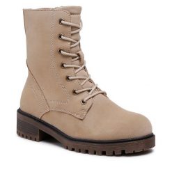 Trapery Clara Barson. Brązowe traperki Clara Barson, bez wzorów, bez obcasa, bez zapięcia. Za 119.99 zł.